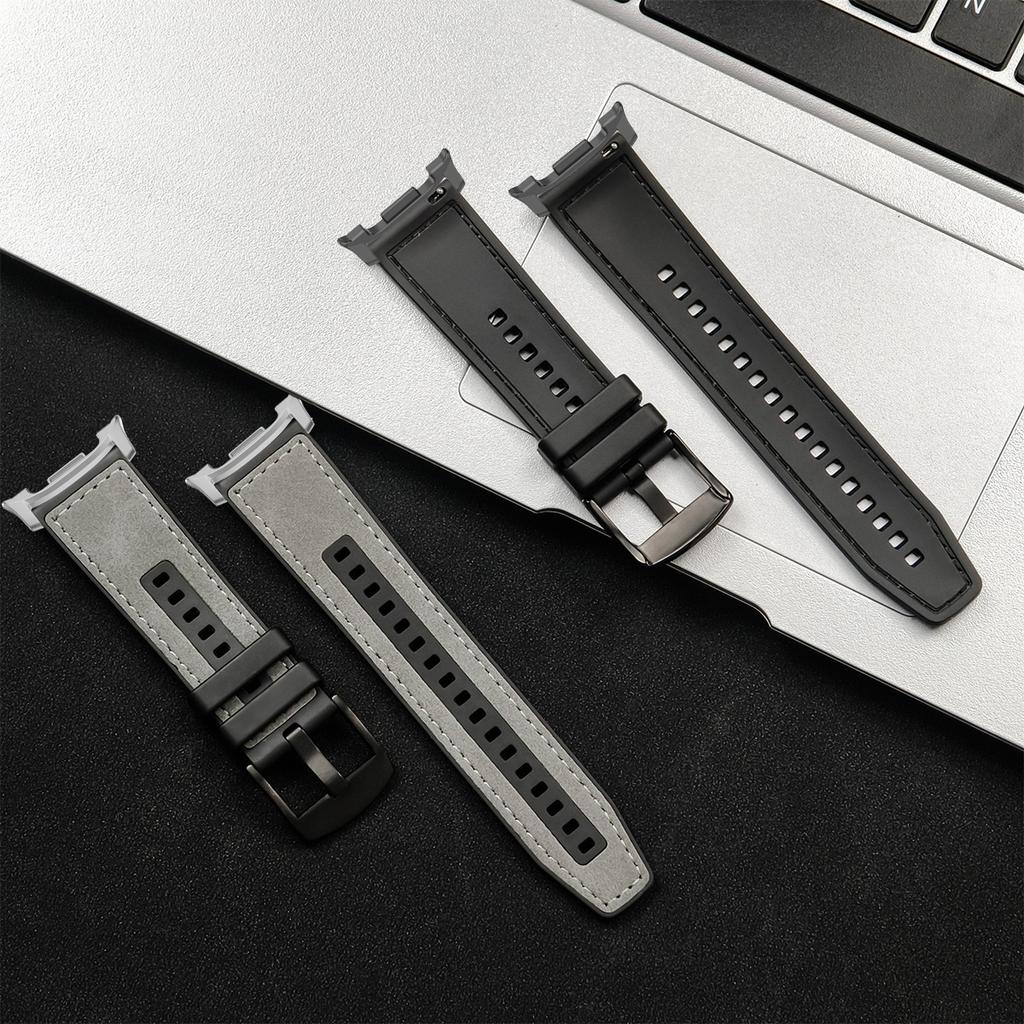 Bracelet en Cuir Silicone Pour Samsung Galaxy Watch 8/8 Classic 40mm 44mm 46mm Bracelet de Sport Pour Galaxy Watch Ultra 2025 47mm