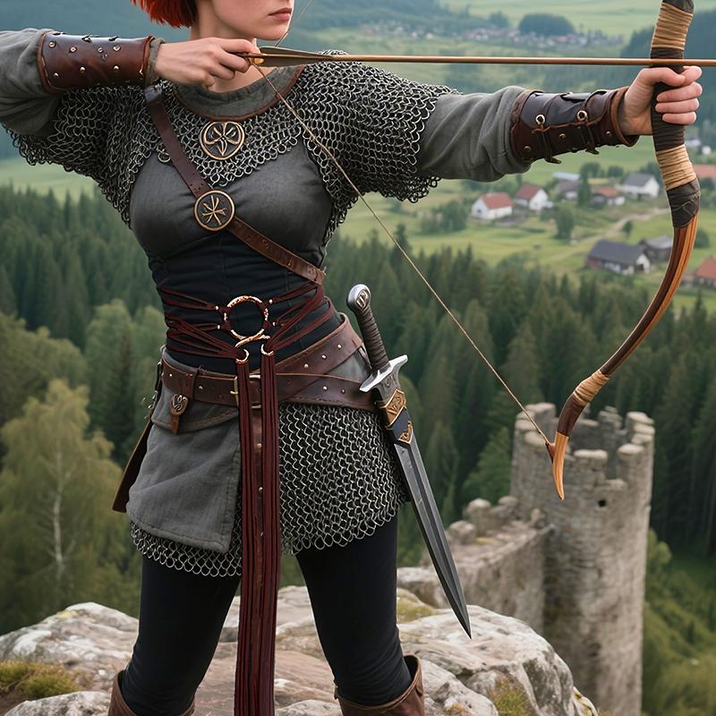 1PC Styling Cosplay Clothing Accessories One Size Waist Belt Nordic Style Rope Loop Design Party Viking Style Elegant Multi-Color