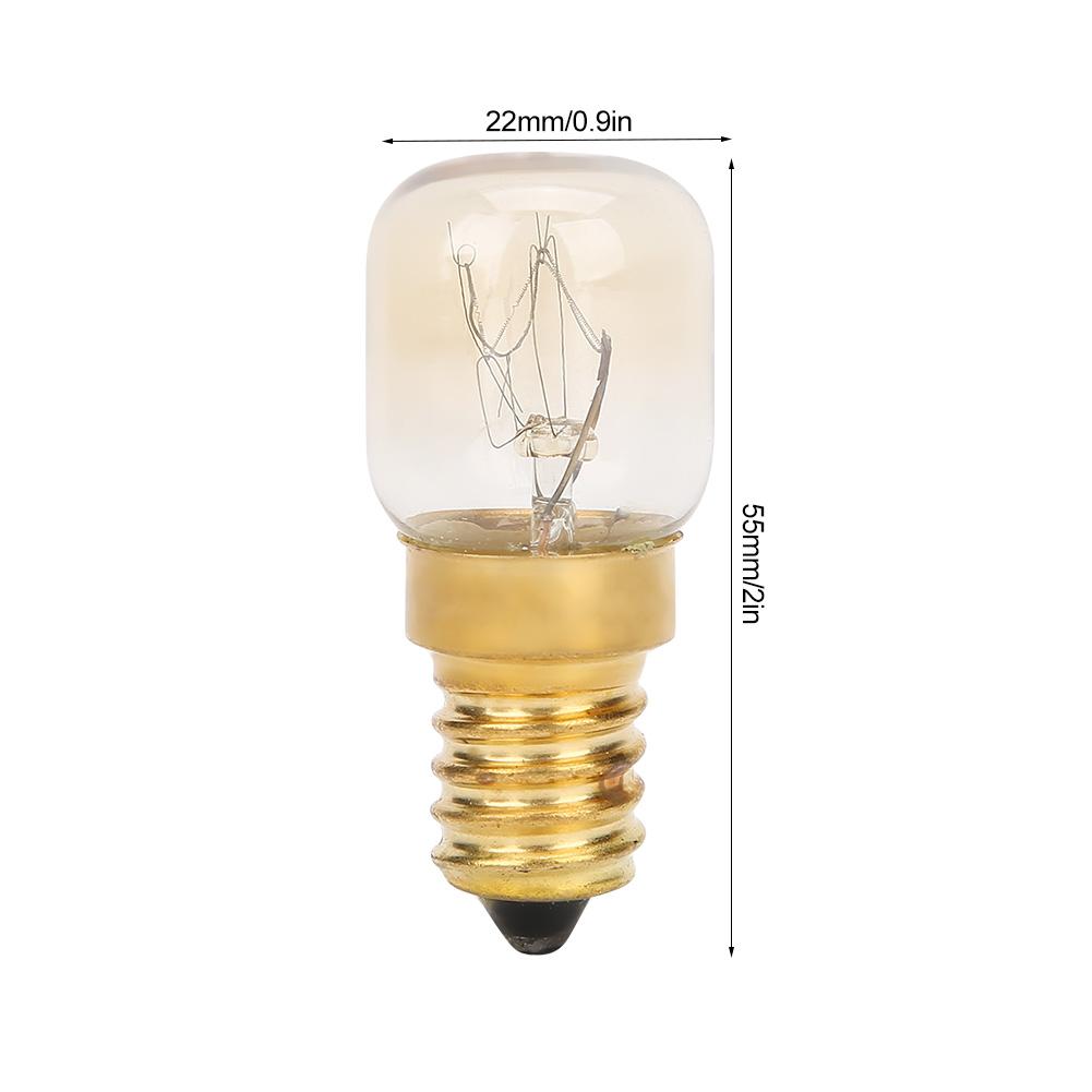 10 Stück 300 Grad Celsius Hochtemperaturbeständigkeit E14 Messing Mikrowellenofen Glühbirne Teile Zubehör 15W