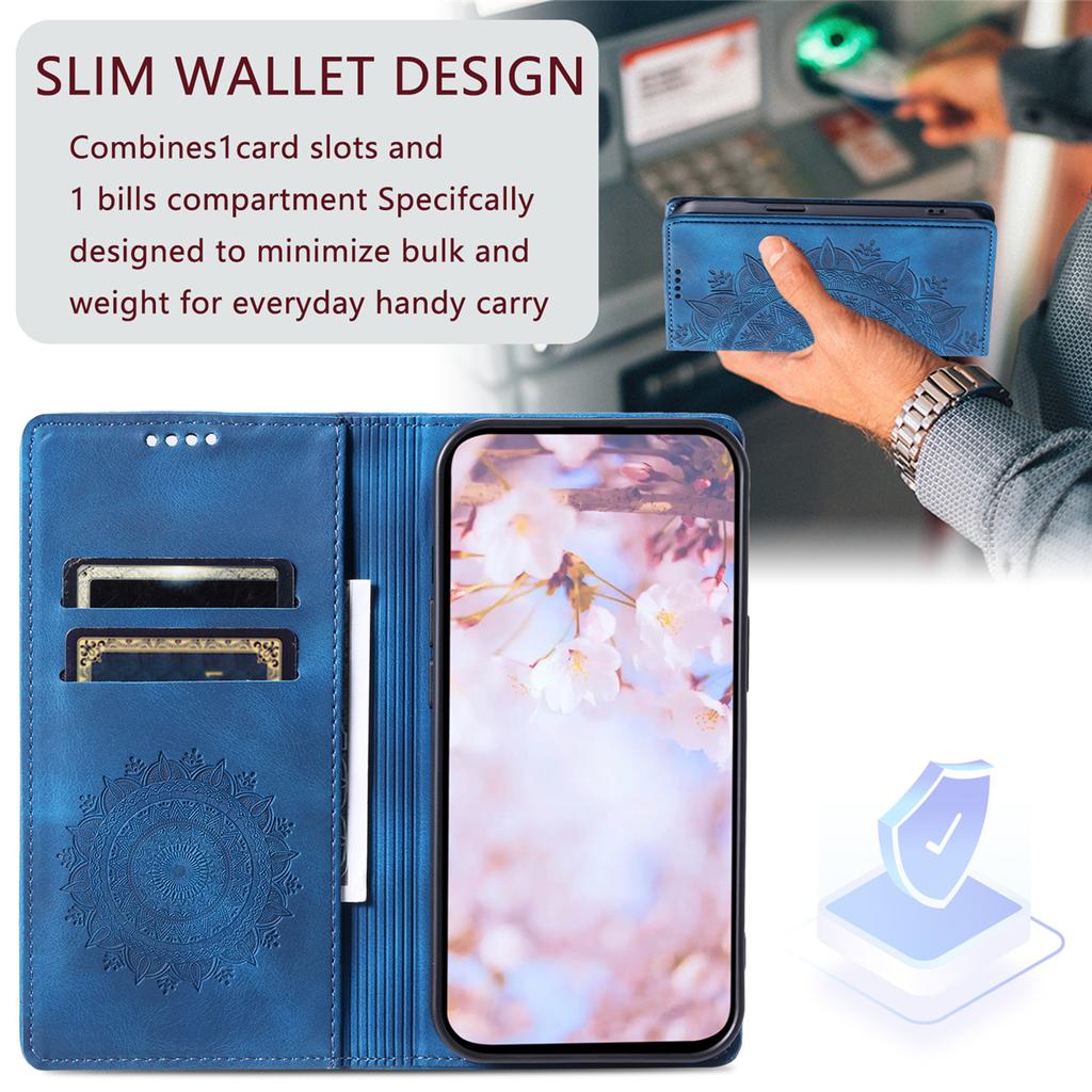 Styl-010 Etui dla Xiaomi 14 Wytłaczane Magnetyczne Samozamykające Skórzane Etui na Telefon z Portfelem