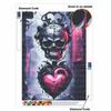 DIY Diamond Painting Kit Surreal Heart and Crown Pattern Full Drill Art Canvas Relaxing Creative Craft for Home Wall Decor Gift