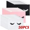 Stylish 50 Count Lash Bags Cute Eyelash Makeup Bags with Zipper