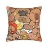 Pillow Case Capybara Soft  Pillow Cover For Sofa Couch Bed Living Room Funny Pillowcases