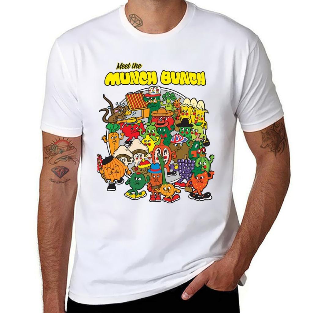 Lerne die Munch Bunch kennen T-Shirt Mann T-Shirt Baumwoll-T-Shirt 100% lustige T-Shirts Mann T-Shirt