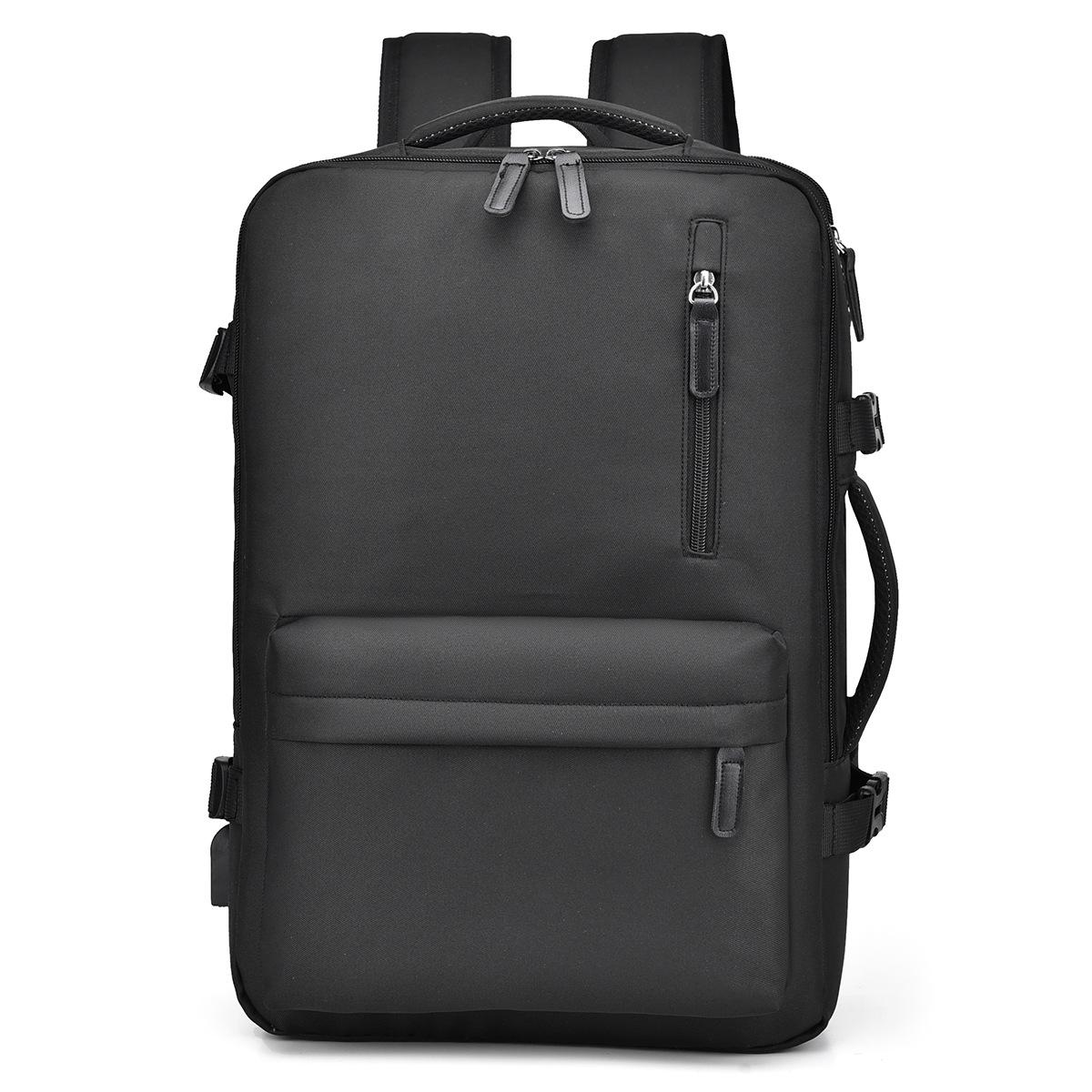 TS JYL laptop bag,Cross Border Expandable Travel Backpack Unisex Light Multi-functional Business Bag OneSize чёрный