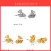 Silver Ginkgo Leaf Earrings For Women With Pvd Coating And Floral Design