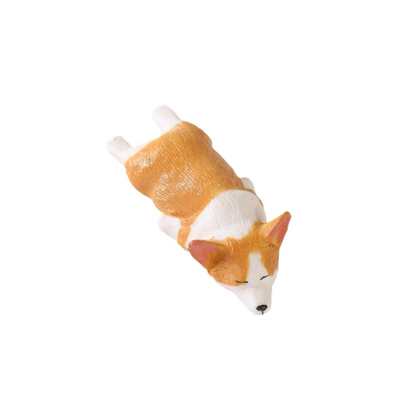 Mini Corgi Resin Doll for Car Dashboard Decoration Cute Dog Figurine Car Interior Accessory Animal Ornament Desk Decor Gift