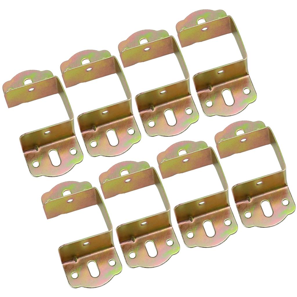 8pcs Bed Connectors Metal Furniture Brackets Bed Frame Clamps Set for Firm Bed Frame Support & Anti Corrosion Protection