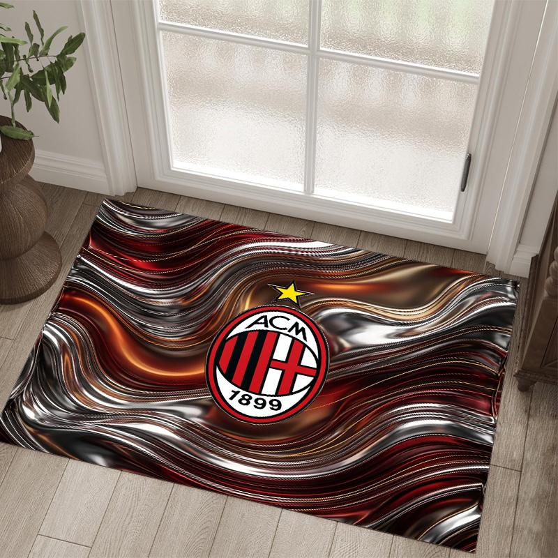 AC Milan Design Crystal Velvet Carpet Cozy Non?Slip Printed Rug For Bedroom Living Room Entrance