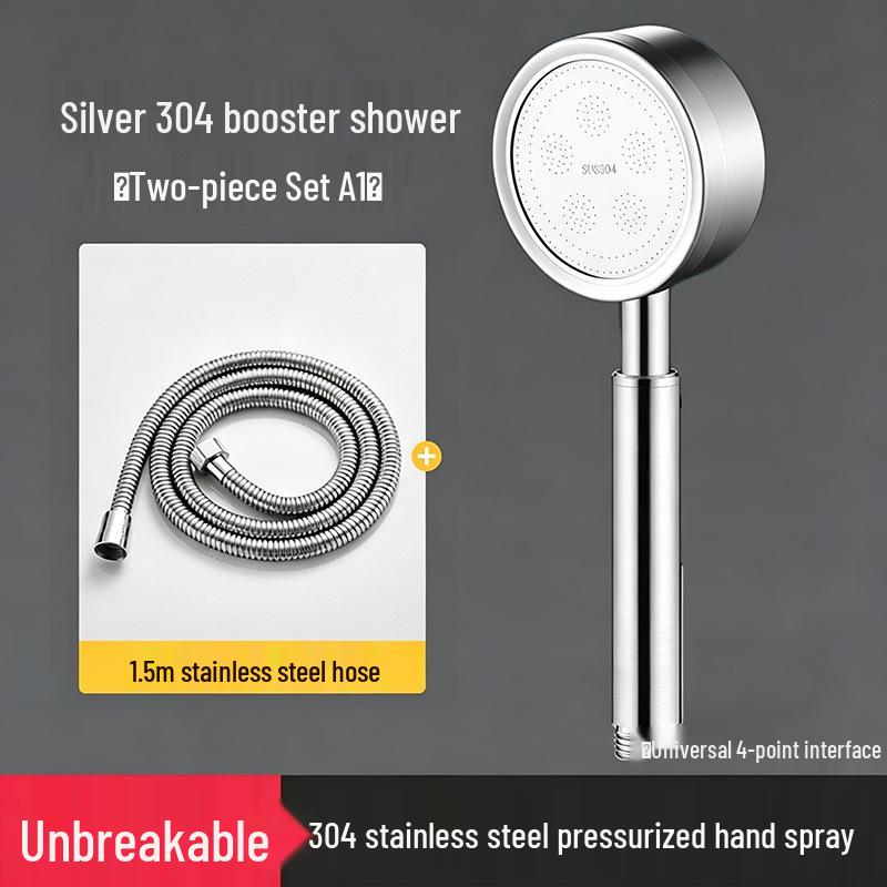 Pommeau de douche haute pression en acier inoxydable 304 avec filtre