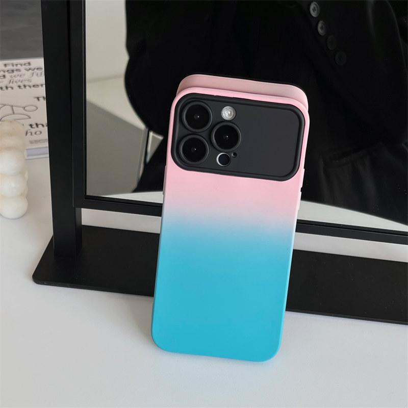 Luxury Case for Iphone 14 Pro Max Gradient Big Window Matte for iPhone 11 12 13 14 Pro Max 14 Plus Soft Camera Protection Cover