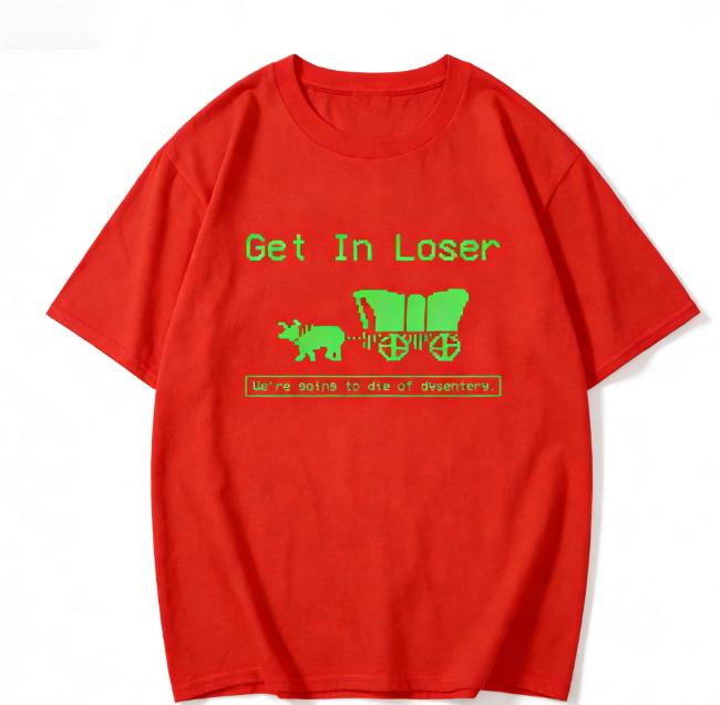Spring and Summer New Menswomens Get in Loss Fun Printed Cotton Tshirt Fashionable Casual Short Sleeved Round Neck Tshirt