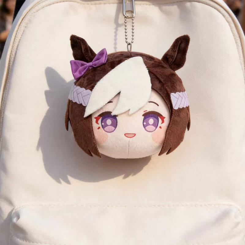 Uma Musume Pretty Derby Pluche Speelgoed Cartoon Film Randproduct Pluche Speeltje Game Liefhebber Kindercadeau Voor Fans Print Sleutelhanger