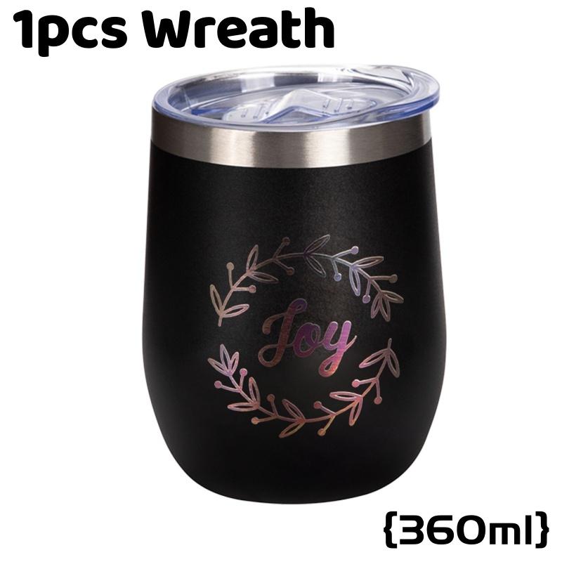 

360ml 12oz Christmas Thermos Cup Stainless Steel Thermal Insulated Eggshell Cups For Home Office Travel Anti-Fall Coffee Bottle 360ml
