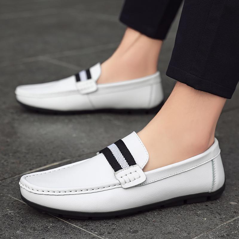 Móda Pánské Kožené Neformální nazouvací obuv Prodyšné Pánské Neformální kožené boty Prodyšné Pohodlné Pánské boty