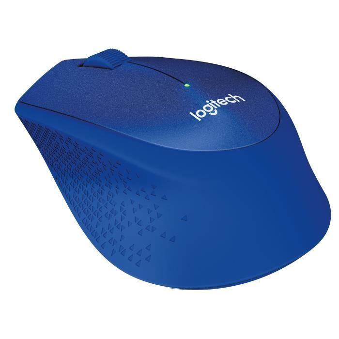 LOGITECH Souris Silencieuse M330 Silent Plus - Sans Fil - Bleue