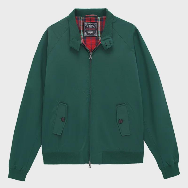 Pánská khaki bunda Harrington GDDQSDC - podzimní retro tenká větruodolná motocyklová bunda, American Workwear G9