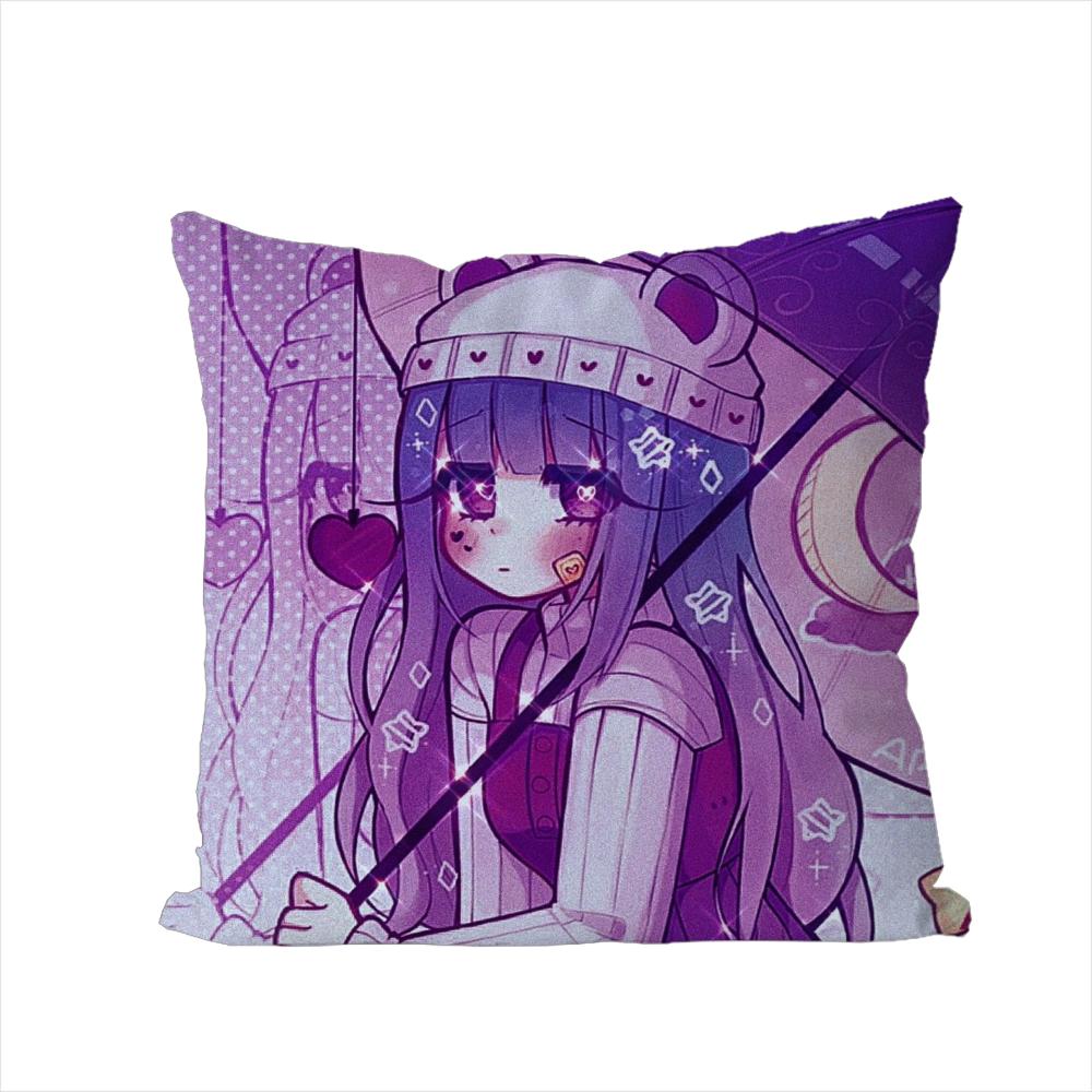 Geoxor Moneko Pillow Case For Car Sofa Decorative Home Doublesided Print Plush Square Throw Pillow Cushion Cover