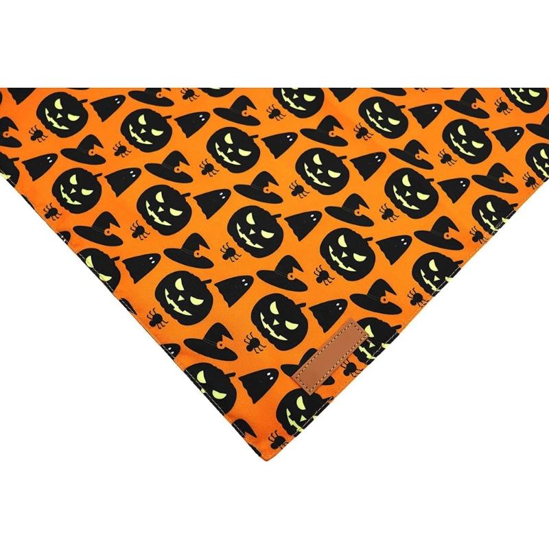 Dog Bib For Halloween Festives Party Costume Soft Washable Fabric Pet Bandana Holiday Celebration Accessory