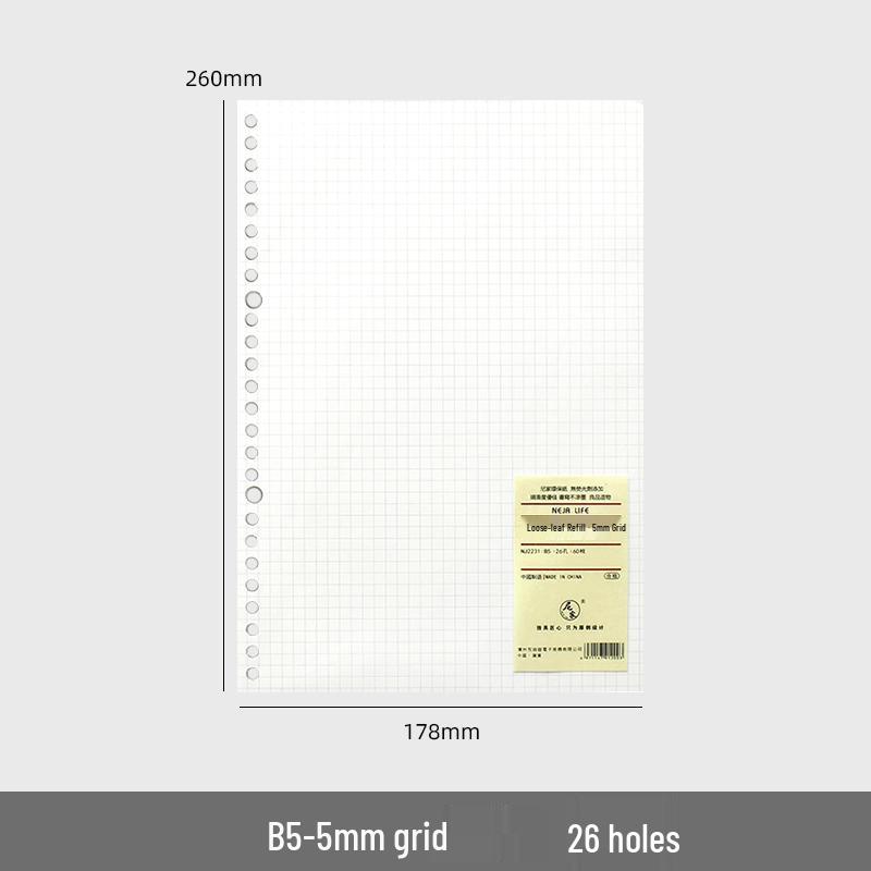 B5 Loose-Leaf Binder with DIY Plastic Coil Cover, Detachable A5/A4 Homemade Refillable Notebook