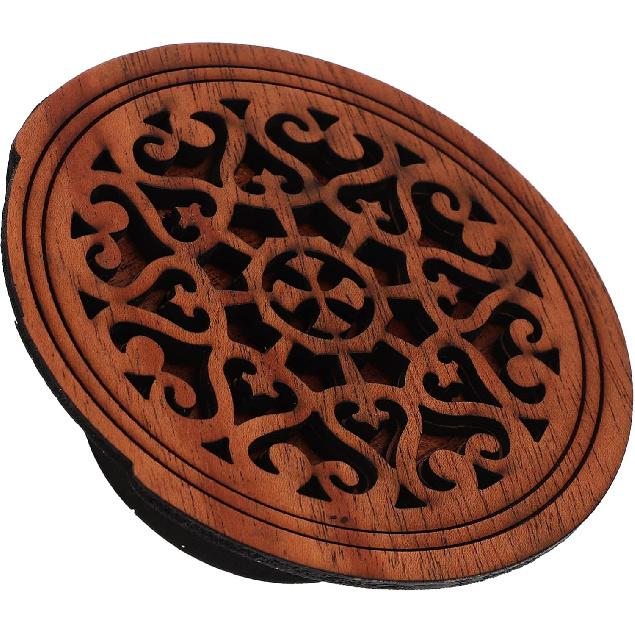 Vaguelly 1PC Wooden Guitar Soundhole Cover Guitar Block Protector Cover Feedback Reducer for Acoustic Classic Guitar Electric Guitar Accessories