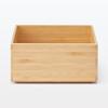 MUJI Stackable Bamboo Rectangular Storage 26cm W X D X Product Number Suitable for Clothing Storage Box, Half, Small, 18.5cm 8.5cm H, 12047261,