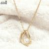 EFFIE QUEEN 100% 925 Sterling Silber 14 Karat Gold Runde Perlen-Anhänger Halskette Bankett Schmuck für Damen 2026 Trend Halskette GPN40