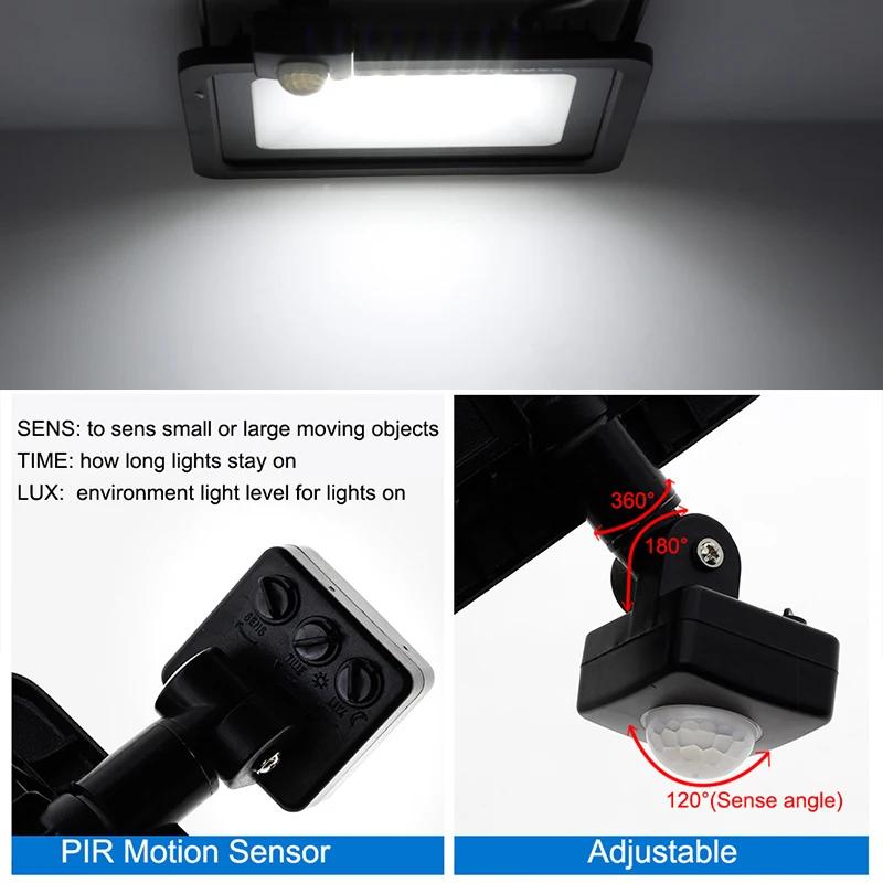 LED Flood Light Outdoor Light PIR Motion Sensor Wall Lamp 220V Waterproof Spotlights 50W 100W Reflector Garden Street Lighting