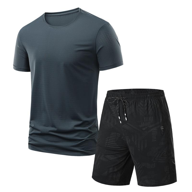 Breathable Sports Suit T-shirt Men's Shorts Casual Two-piece Suit Men's Lightweight Breathable Quick-drying