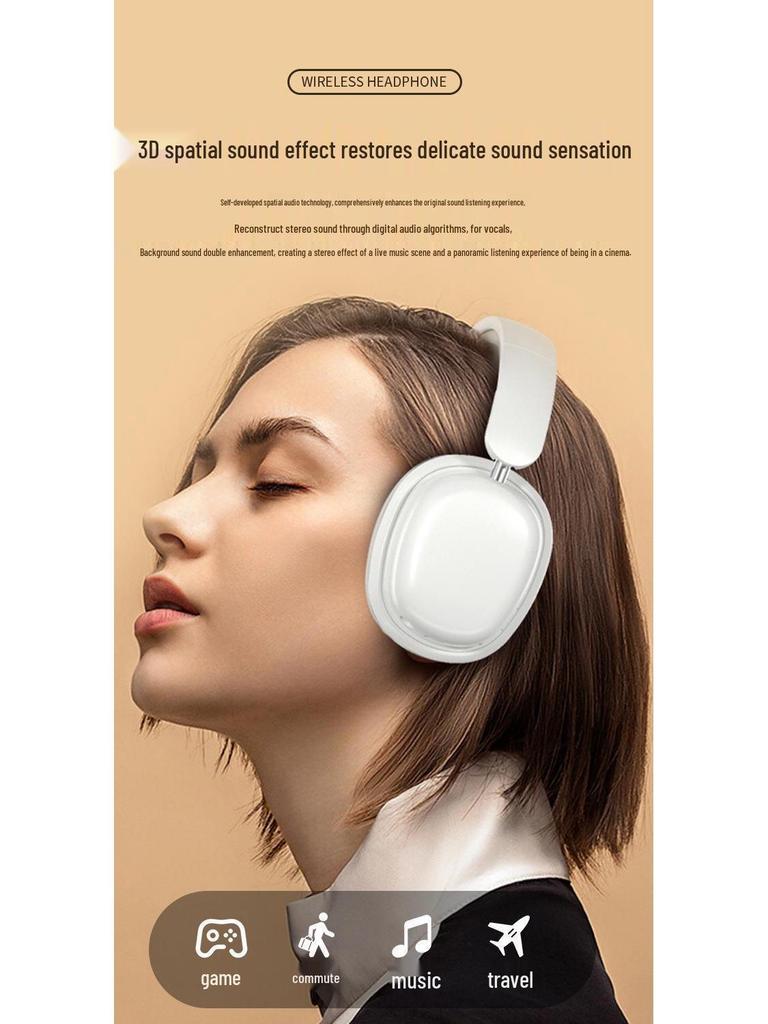 Over-Ear Wireless Bluetooth Headphones: Student, Sports, Gaming, Noise-Cancelling, Heavy Bass, Universal Computer Headset