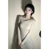 Sweet and Gentle Knitted High-end Retro Dress Niche Design Slim and Thin Temperament Romantic