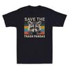 Save The Trash Pandas Funny Racoon Animal Lover Vintage Unisexs Tshirt Black Tee