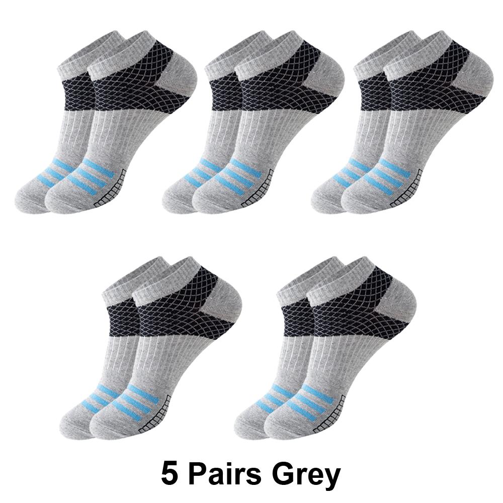 

5 пар низких мужских носков весна-лето дышащие спортивные носки мужские короткие спортивные носки до щиколотки тонкие сетчатые носки EU38-45
