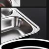 304 Stainless Steel Divided Lunch Tray with Lid