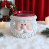 Christmas Snowman Planter Pot Santa Claus Head Resin Succulents Herb Plants Flower Pot Home Balcony Garden Decoration