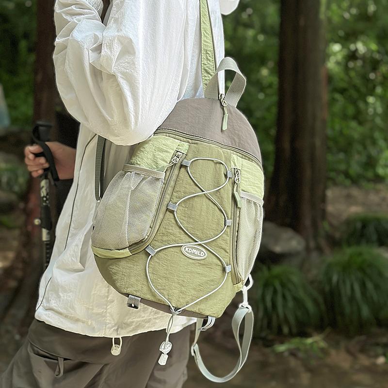 Contrast Color Stitching Backpack Couple's Lightweight Large Capacity Backpack Student Schoolbag