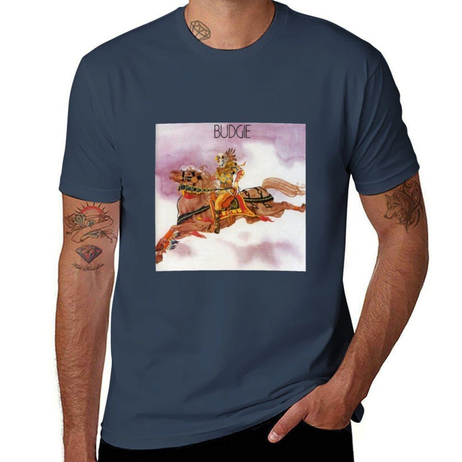 budgie band T-Shirt man t shirts cotton anime t shirts oversize graphic t shirts for man T-Shirt S