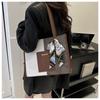 Tote Bag Simple and Large Capacity Fashiable and Casual Autumn and Winter Ctrasting Color Commuting Shoulder Bag for Women