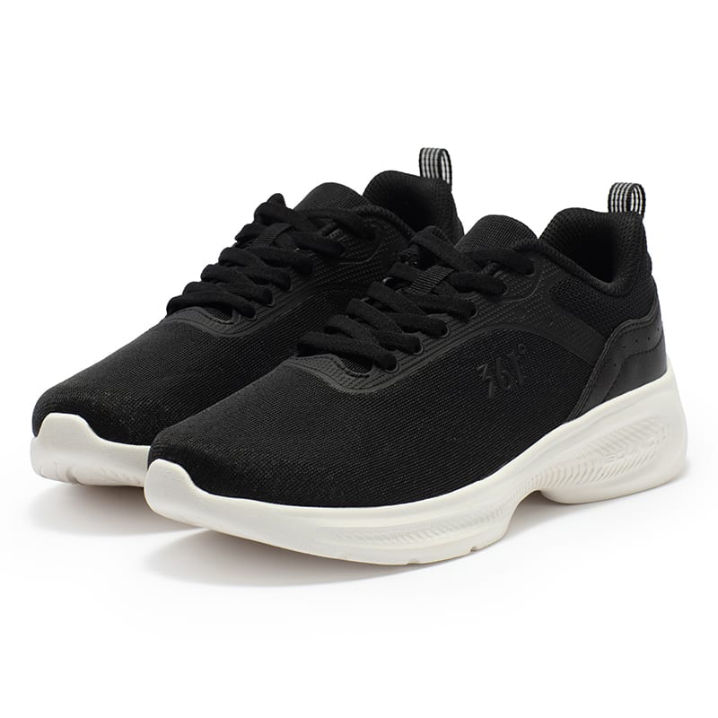 361 Slip Resistant, Abrasion Resistant, Breathable Low top Casual Running Shoes Women's Black White 682412222FV-4