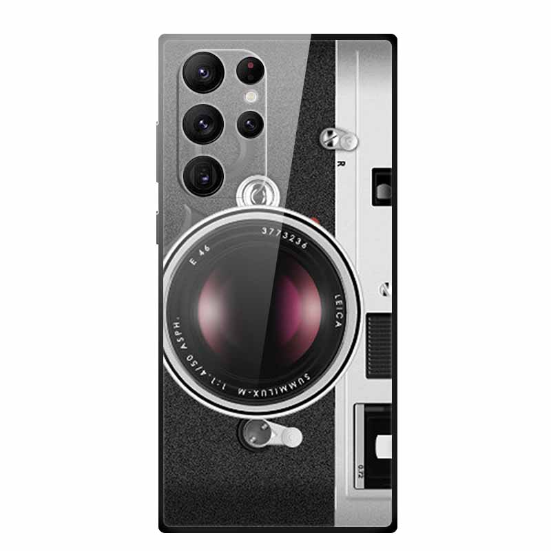 Gehärtetes Glas Case Für Samsung Galaxy S25 Ultra Case S 25 Ultra Hartes Rückseiten Cover Weicher Stoßfänger Für Samsung S23 S22 S24 Ultra Case