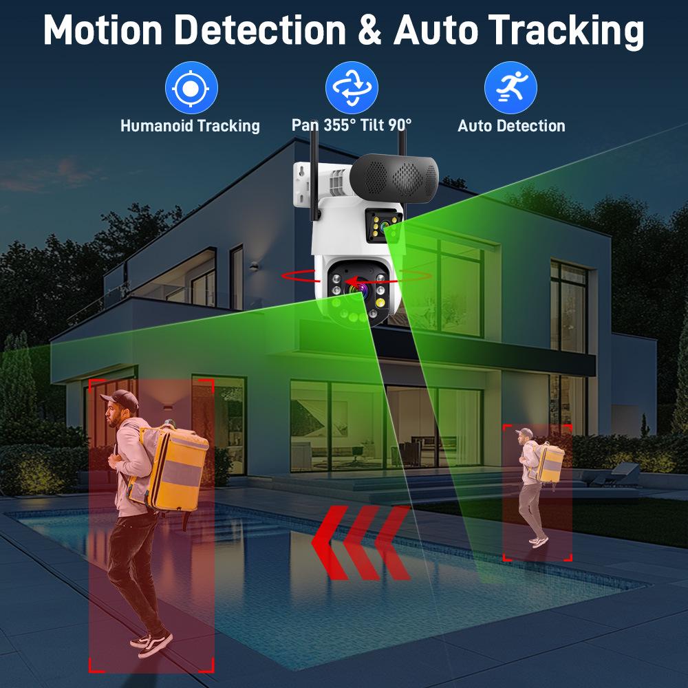ICsee 6-Inch 50x Optical Zoom Binocular Surveillance Camera with Metal Shell and 4G Connectivity