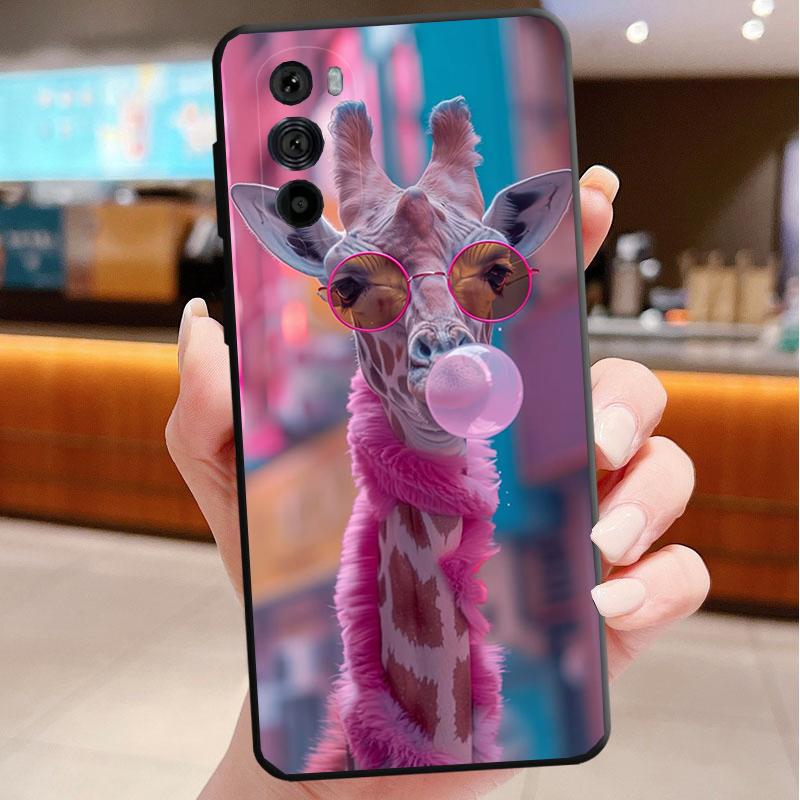 Phone Case For Motorola Edge 60 50 40 Pro 60 50 40 30 Ultra Neo Fusion Moto G Stylus G Giraffe Animal