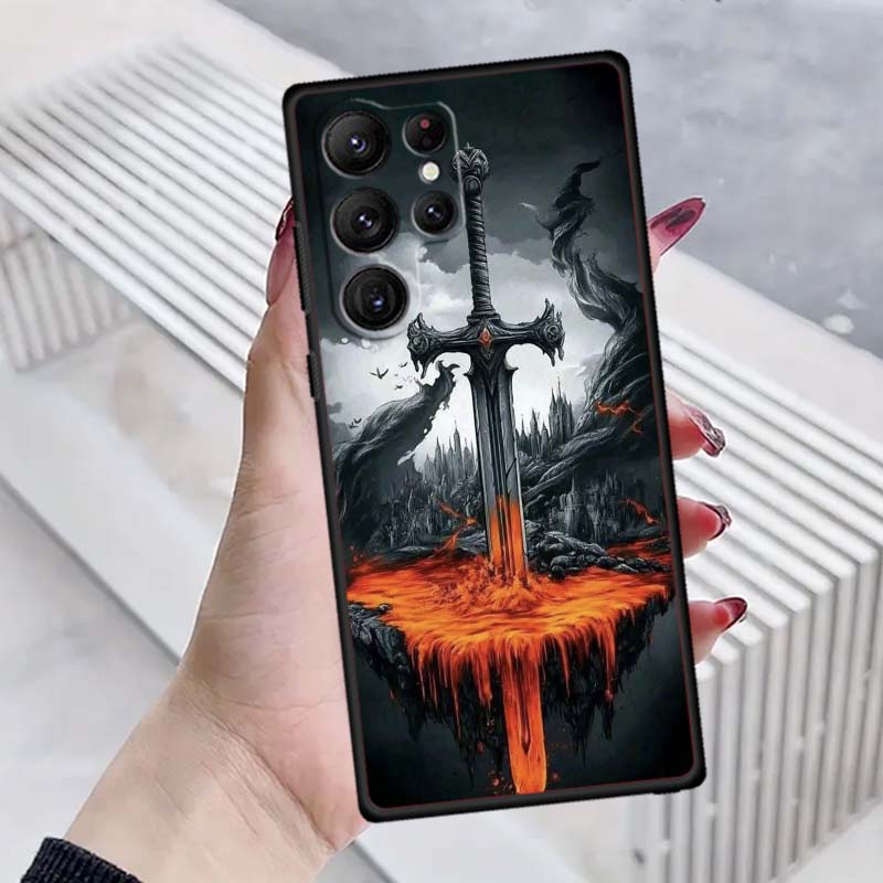 

Fashion Hero Design Pattern For Samsung Galaxy S26 S25 S24 S23 S22 S21 S20 Ultra Plus FE 5G Black Soft TPU Phone Case Galaxy S24 FE