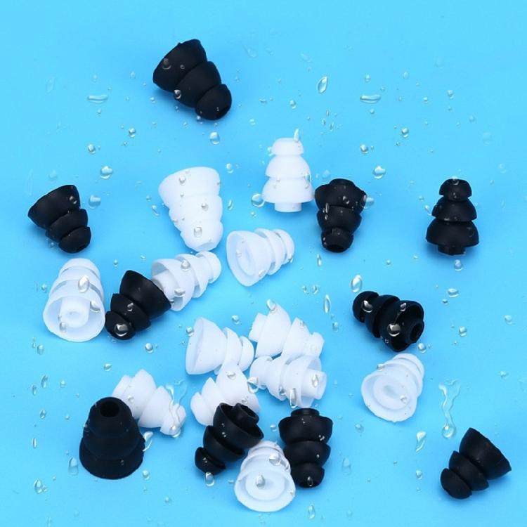 6 Pezzi Auricolari Ergonomici Tripla Silicone 3,8 mm Universali Per Ascolto Prolungato Senza Fastidio