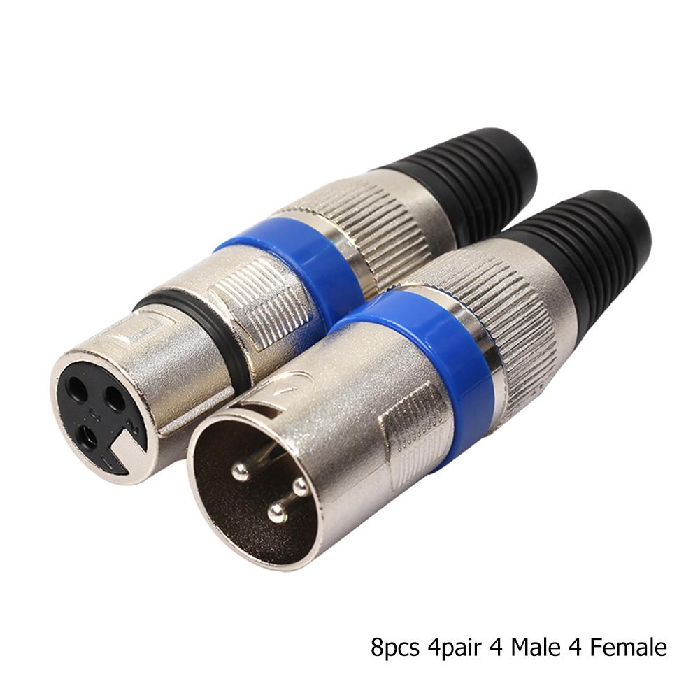 

#L 8 шт. 4 шт. 4 шт. XLR 3-контактный разъем для микрофона своими руками, аудио аксессуары