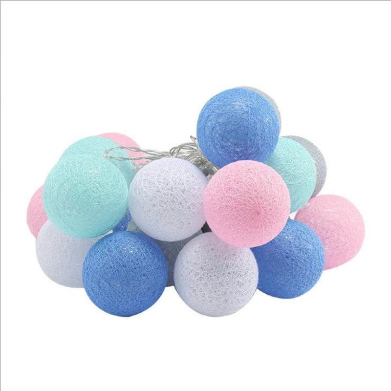 LED Cotton Ball String Lights for Christmas, Bedroom, and Party Decoration