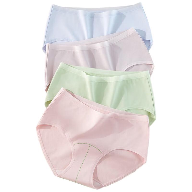 

Lijuhong Women s 100% Cotton Antibacterial Mid-Waist Briefs