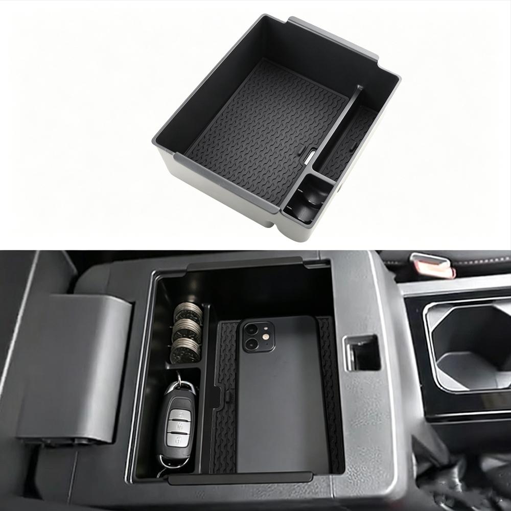 For Mitsubishi Triton L200 2024 2025 2026 Armrest Storage Box Center Console Organizer Tray Tidying Case Interior Accessories