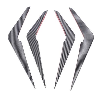 4Pcs Front Bumper Side Air Vent Trim Cover Intake Canard Fog Light Intake Frame Canard Replacement
