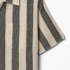Kardo Chintan Open Collar Shirt  Stripe  Black Kdf1m40000a98